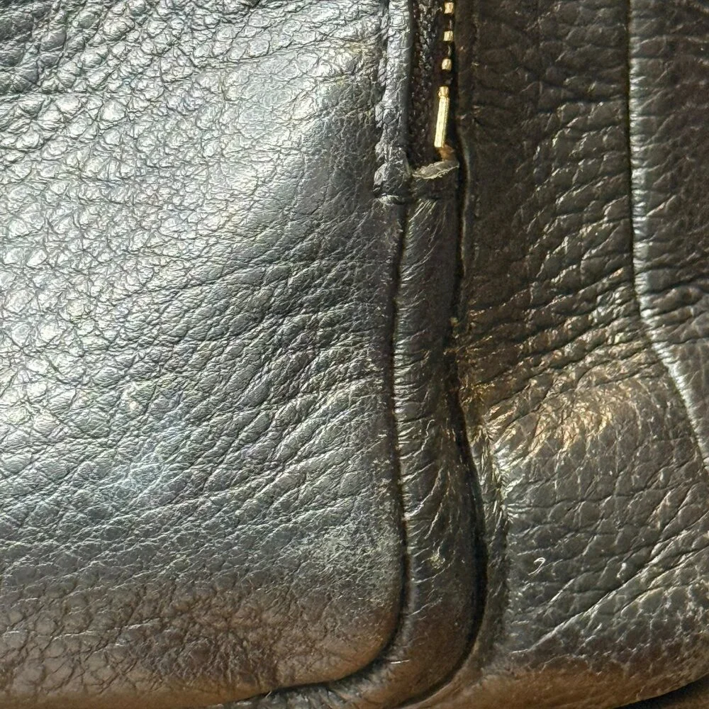 kate spade Black Leather Backpack with Gold Hardware